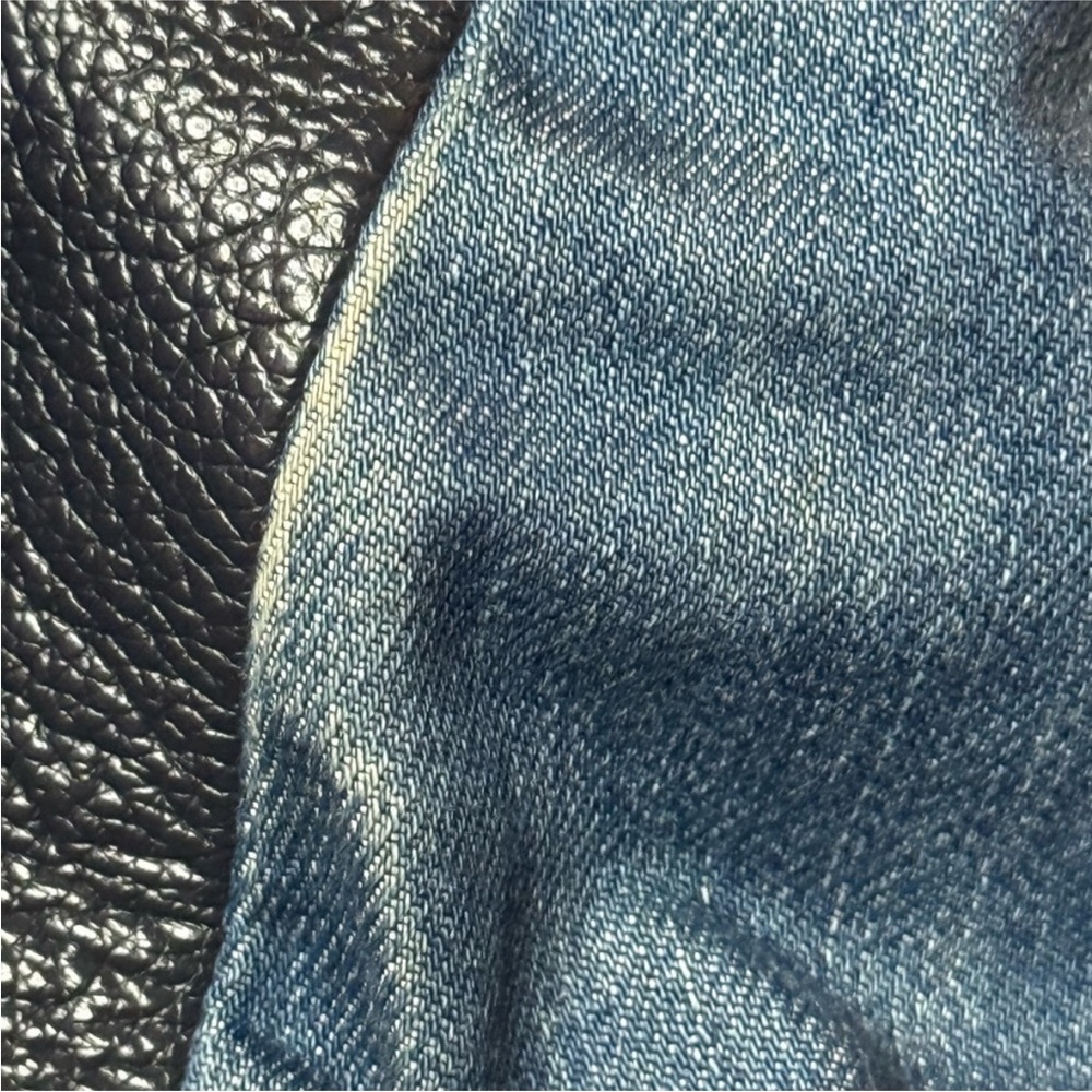 Coach Kelsey Satchel Denim and Black Leather trim Tote Bag - Picture 6 of 13